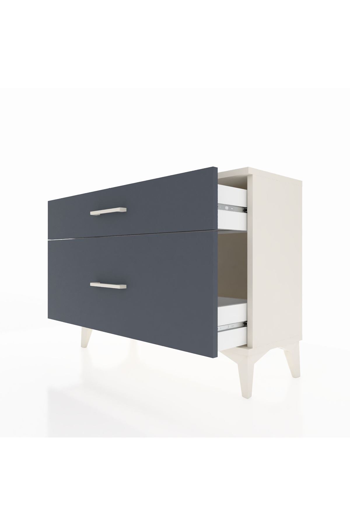 Arges Şifonyer 2 Çekmeceli 88x30x64 Aytaşı-Antrasit