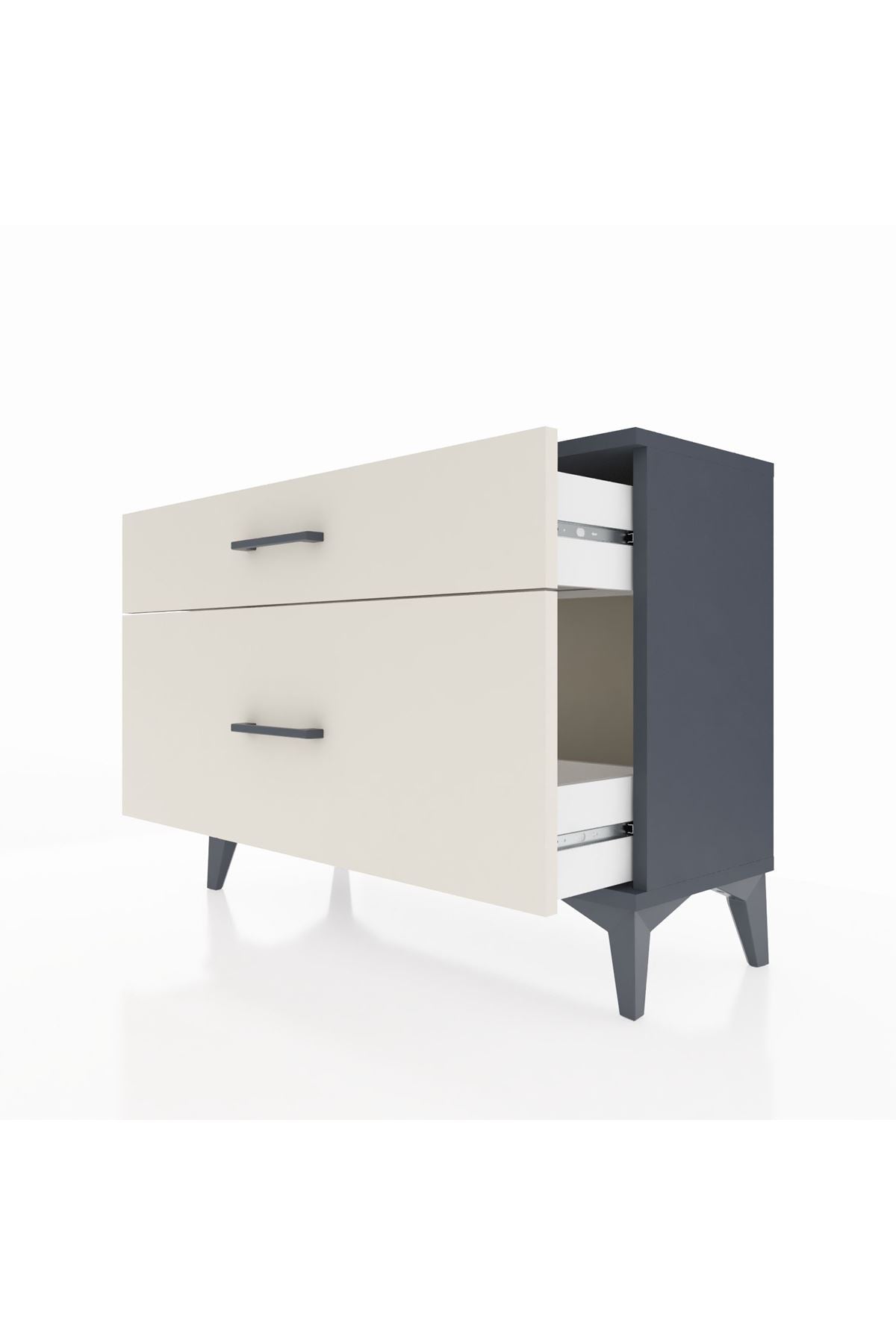 Arges Şifonyer 2 Çekmeceli 88x30x64 Antrasit-Aytaşı