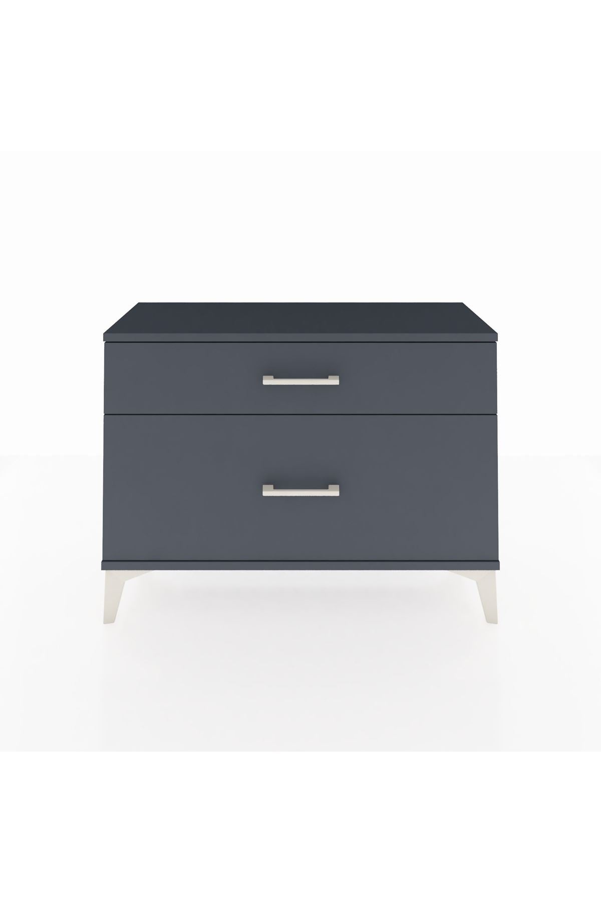 Arges Şifonyer 2 Çekmeceli 88x30x64 Antrasit-Antrasit