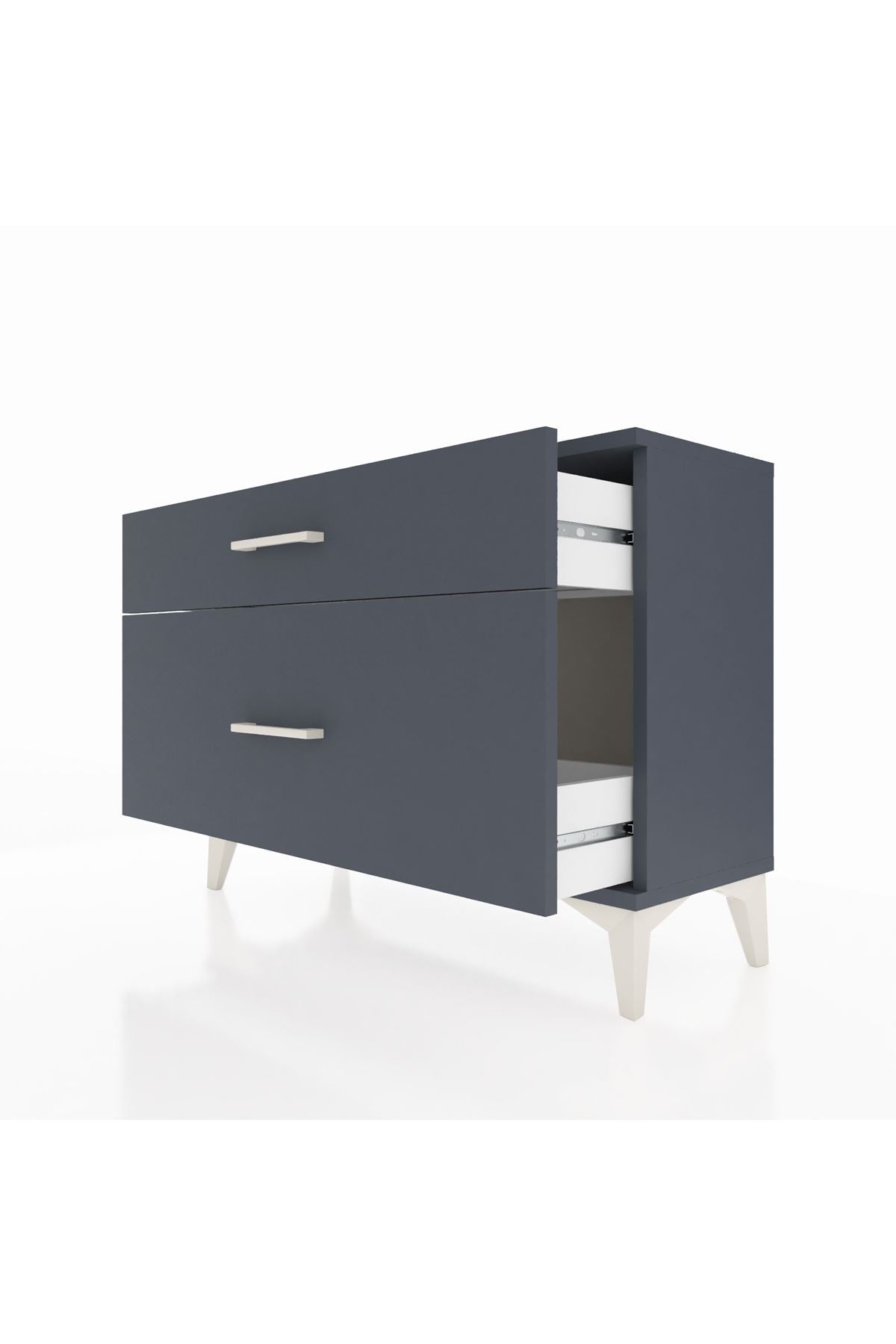 Arges Şifonyer 2 Çekmeceli 88x30x64 Antrasit-Antrasit