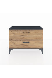 Arges Şifonyer 2 Çekmeceli 88x30x64 Antrasit-Çam