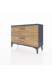 Arges Şifonyer 2 Çekmeceli 88x30x64 Antrasit-Çam