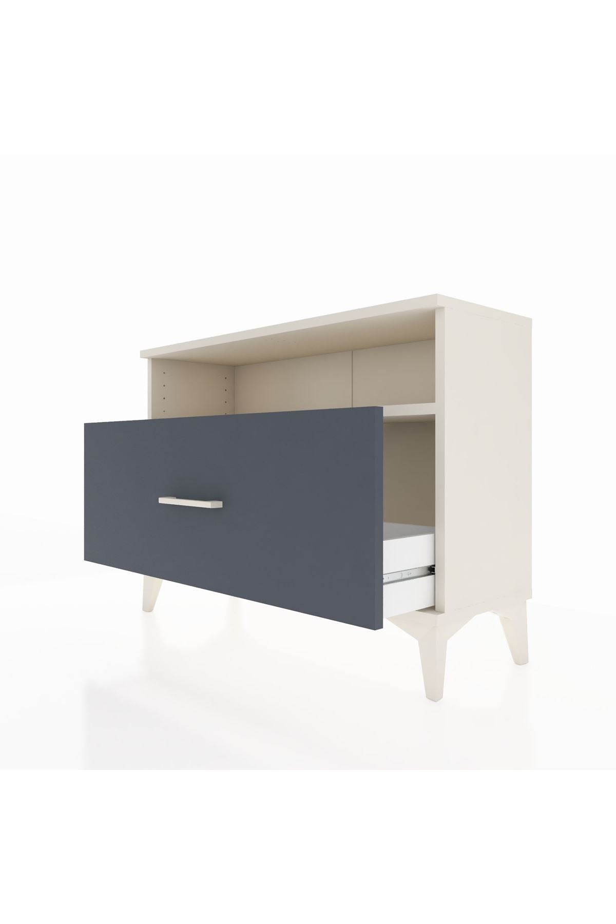 Arges Şifonyer Tek Raflı Tek Çekmeceli 88x30x64 Aytaşı-Antrasit