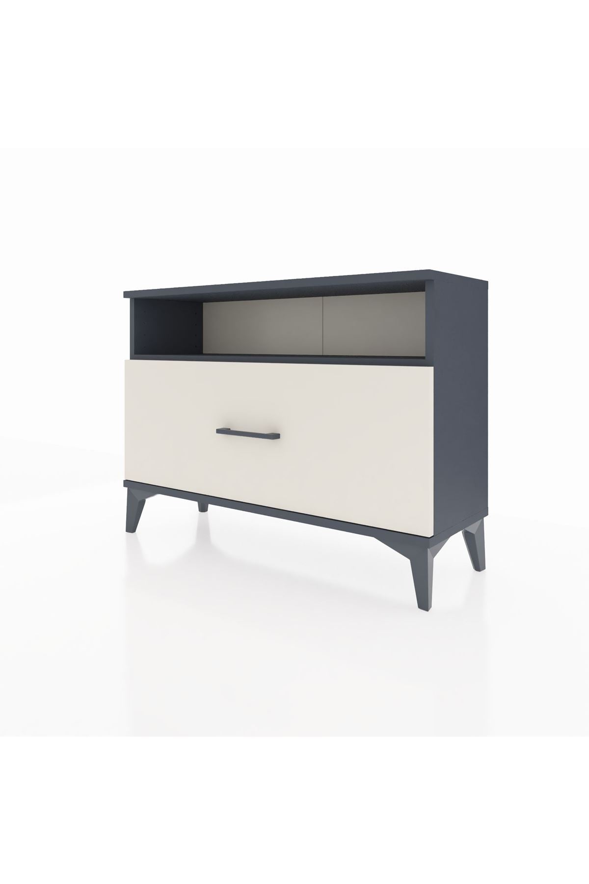 Arges Şifonyer Tek Raflı Tek Çekmeceli 88x30x64 Antrasit-Aytaşı