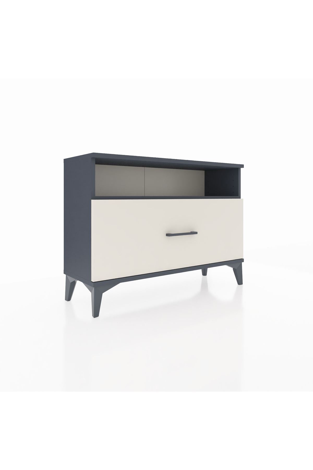 Arges Şifonyer Tek Raflı Tek Çekmeceli 88x30x64 Antrasit-Aytaşı