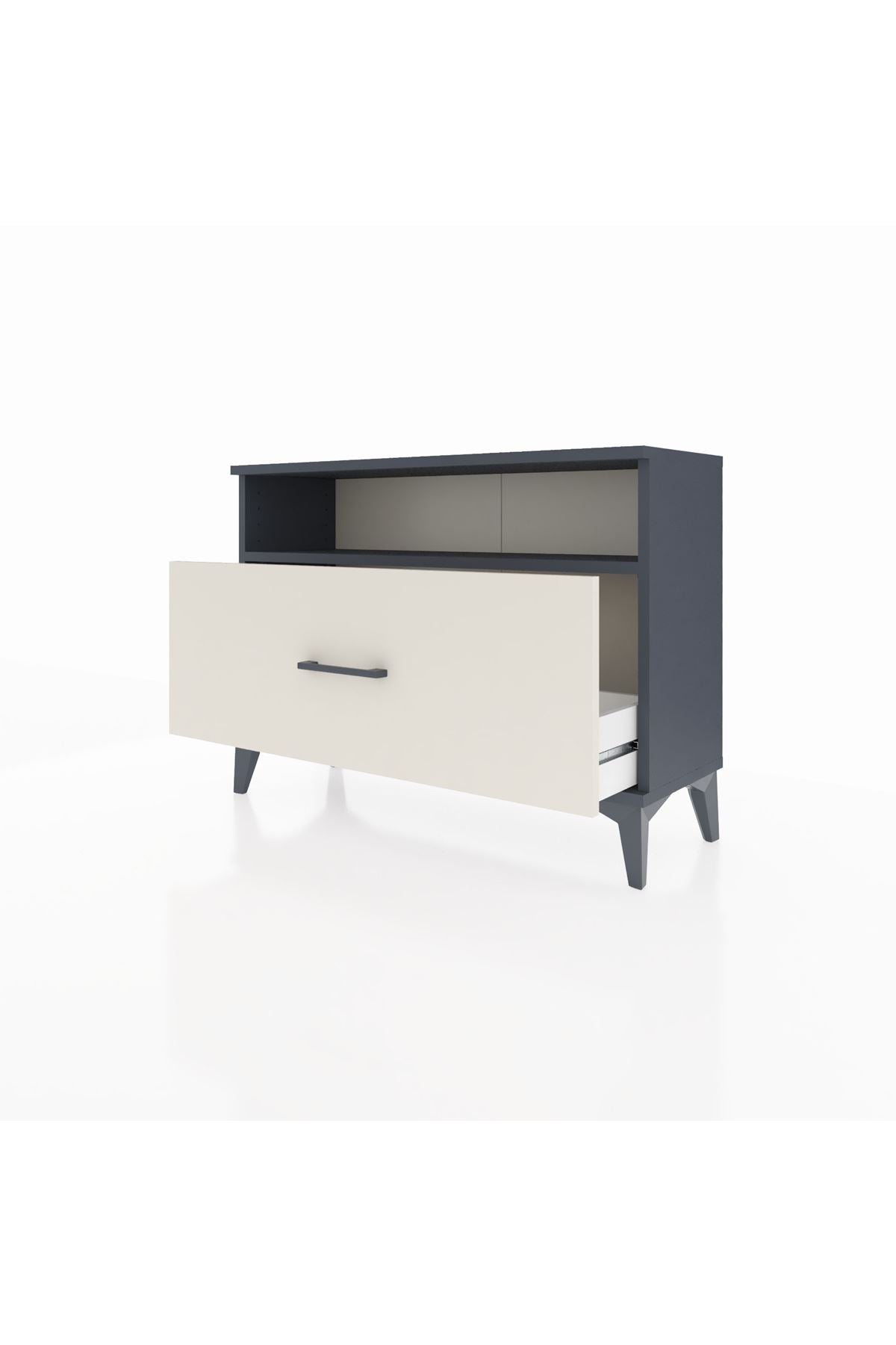 Arges Şifonyer Tek Raflı Tek Çekmeceli 88x30x64 Antrasit-Aytaşı