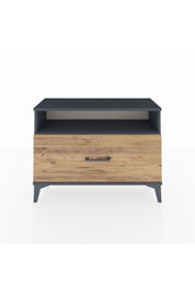 Arges Şifonyer Tek Raflı Tek Çekmeceli 88x30x64 Antrasit-Çam