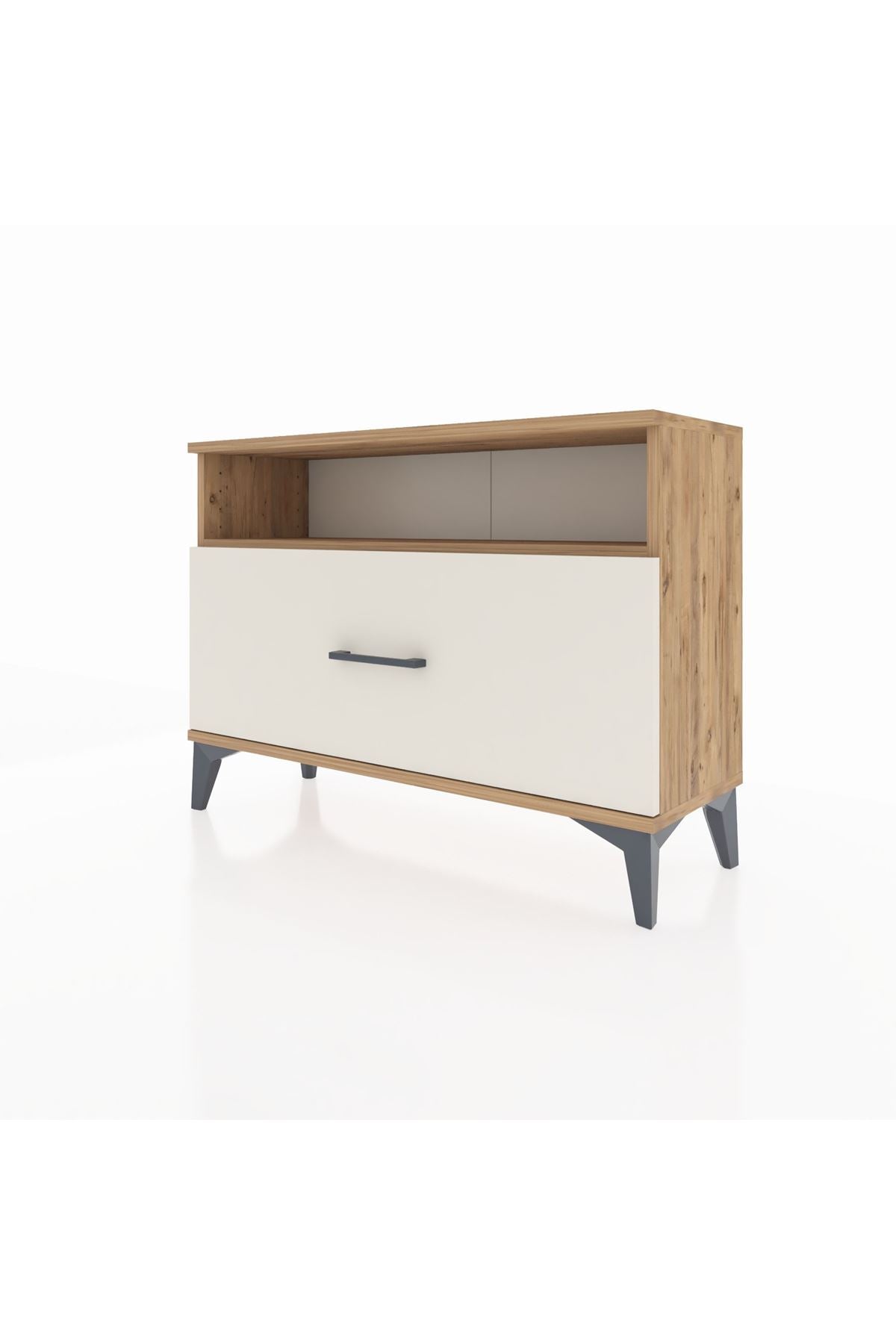 Arges Şifonyer Tek Raflı Tek Çekmeceli 88x30x64 Çam-Aytaşı