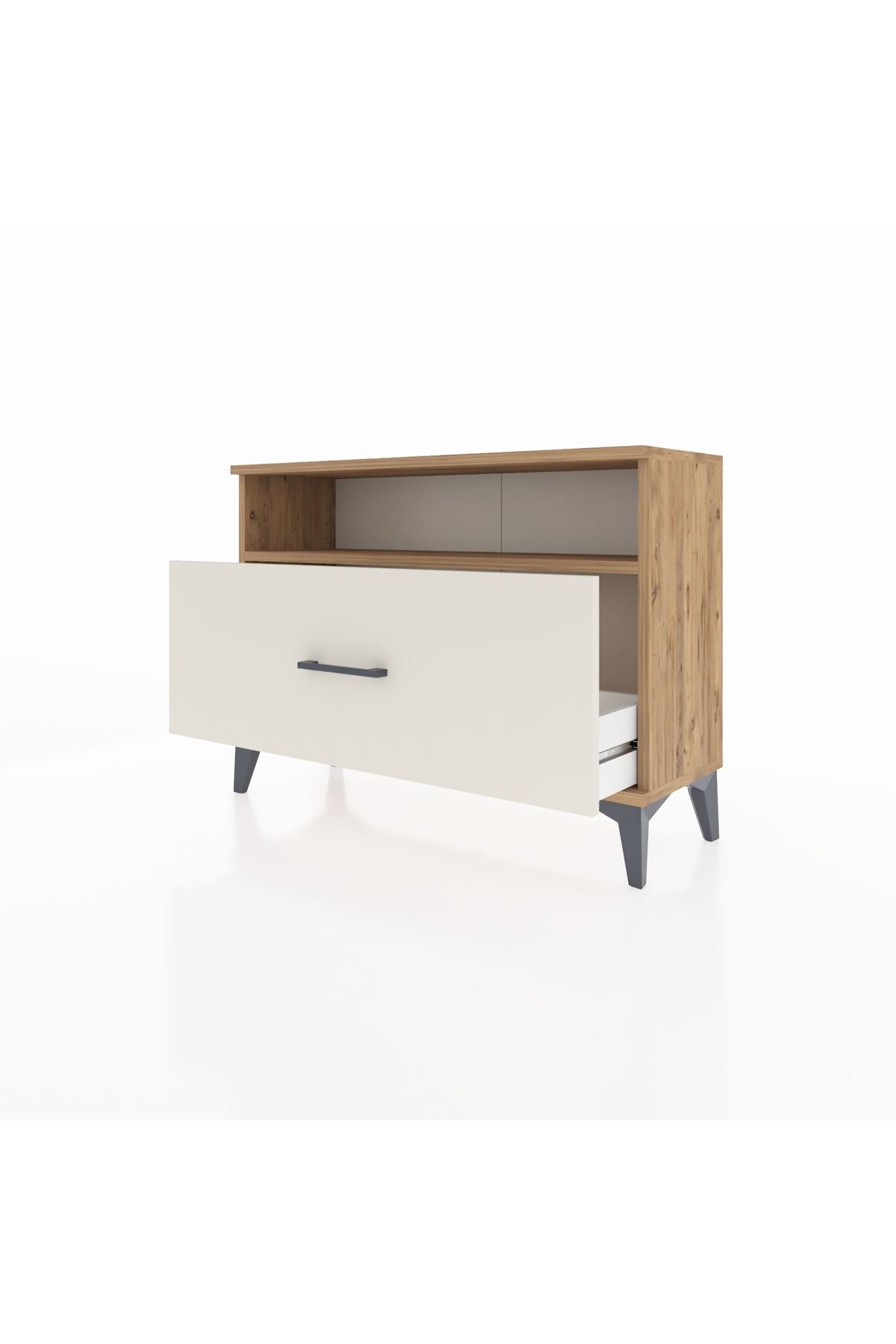 Arges Şifonyer Tek Raflı Tek Çekmeceli 88x30x64 Çam-Aytaşı