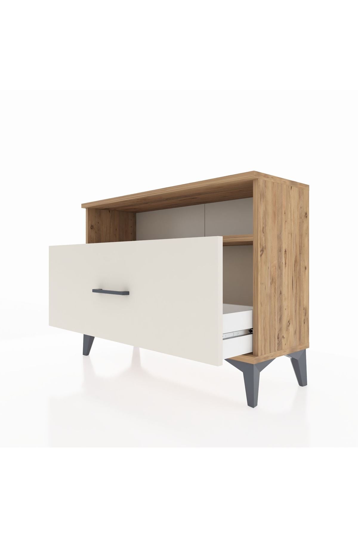 Arges Şifonyer Tek Raflı Tek Çekmeceli 88x30x64 Çam-Aytaşı