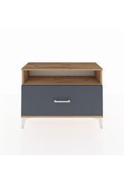 Arges Şifonyer Tek Raflı Tek Çekmeceli 88x30x64 Çam-Antrasit