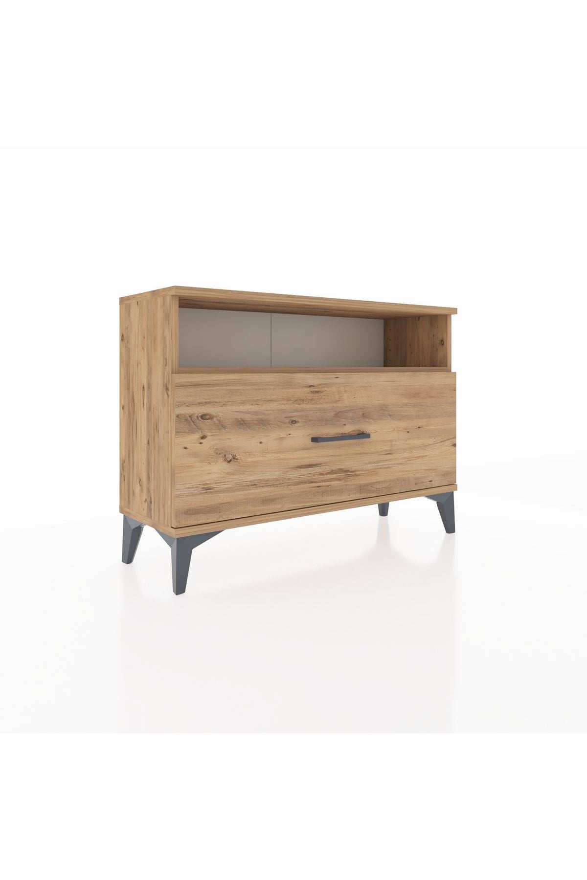 Arges Şifonyer Tek Raflı Tek Çekmeceli 88x30x64 Çam-Çam