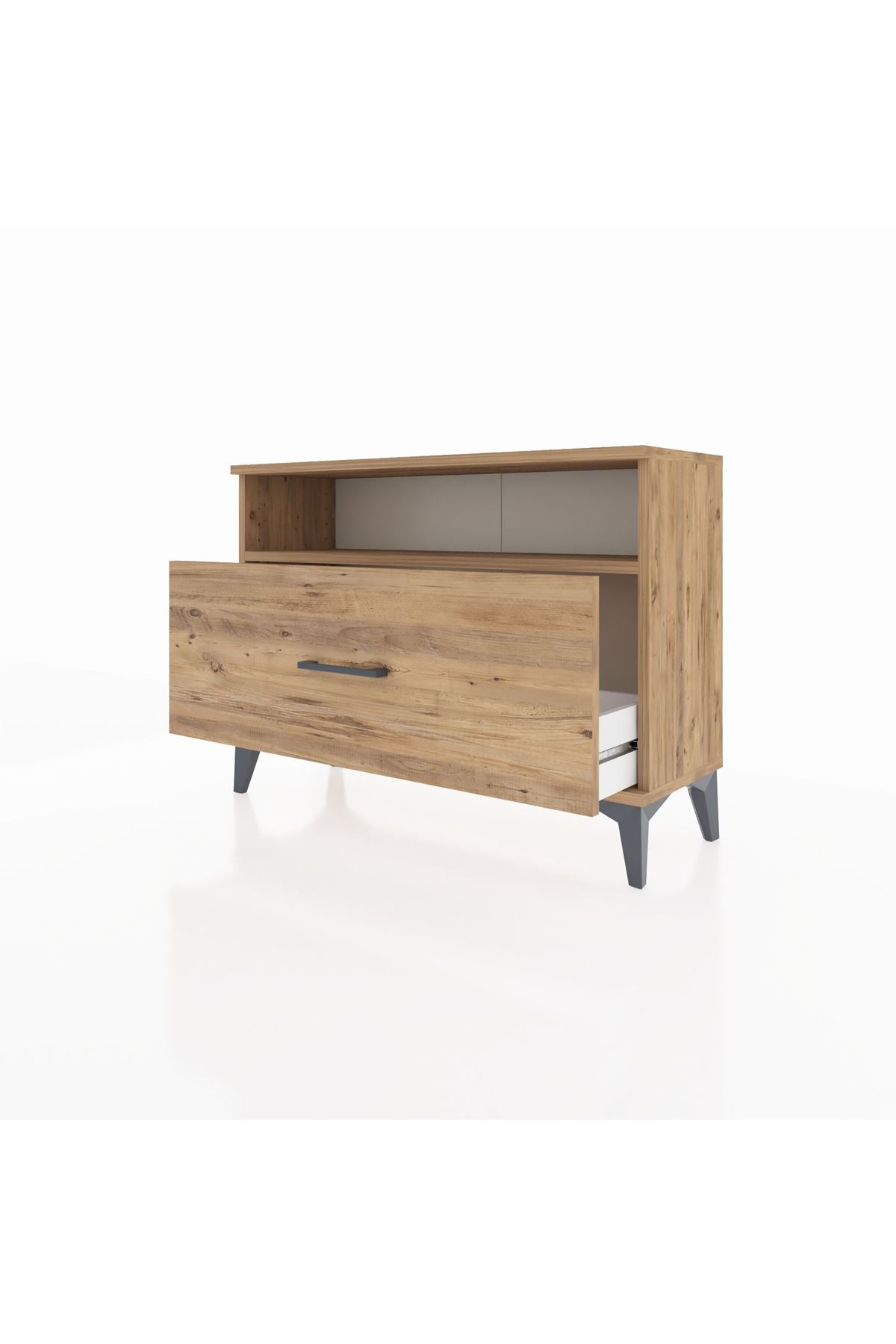 Arges Şifonyer Tek Raflı Tek Çekmeceli 88x30x64 Çam-Çam