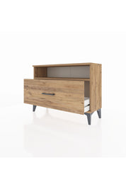 Arges Şifonyer Tek Raflı Tek Çekmeceli 88x30x64 Çam-Çam