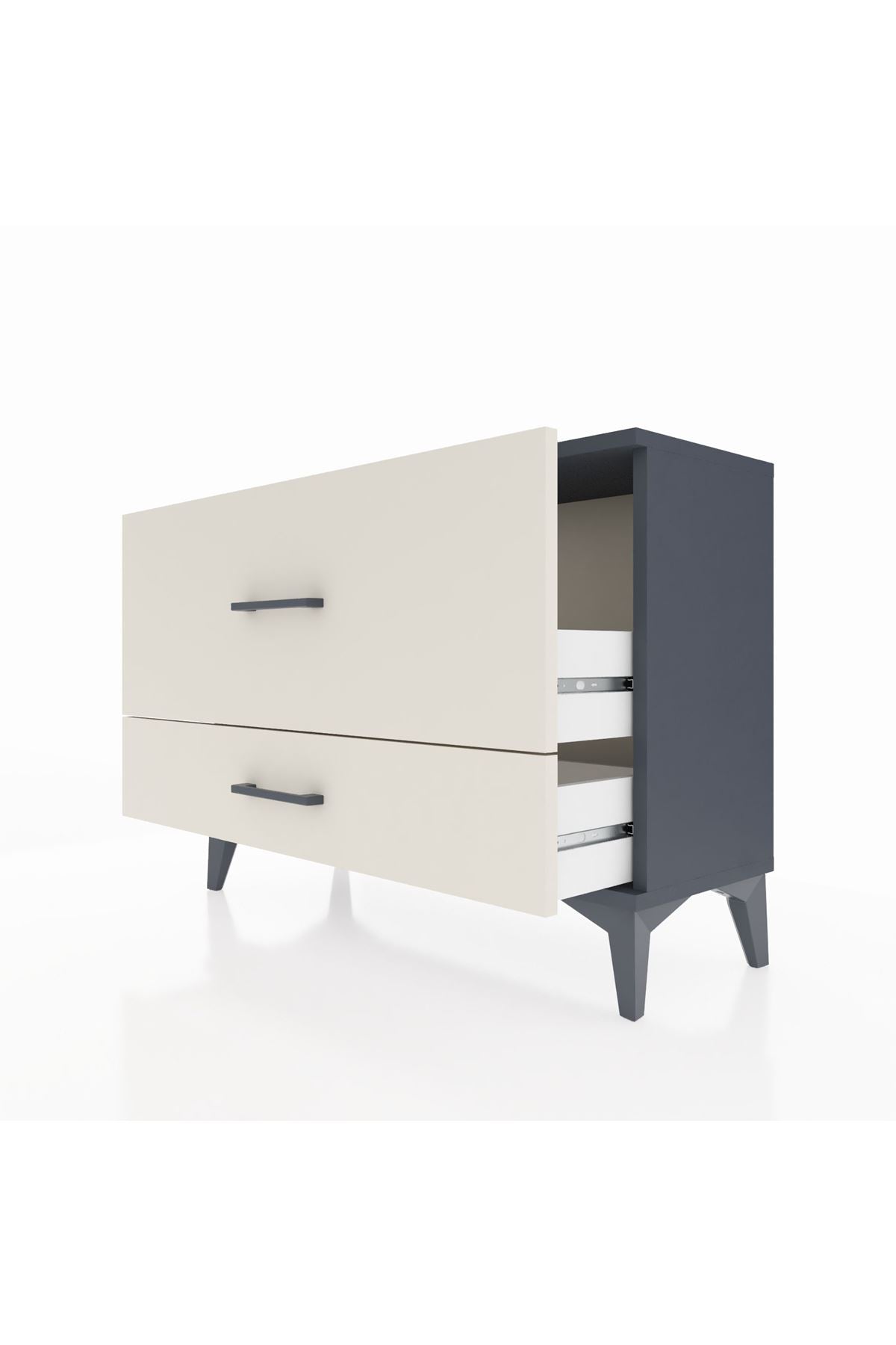 Arges Şifonyer 2 Çekmeceli 88x30x64 Antrasit-Aytaşı
