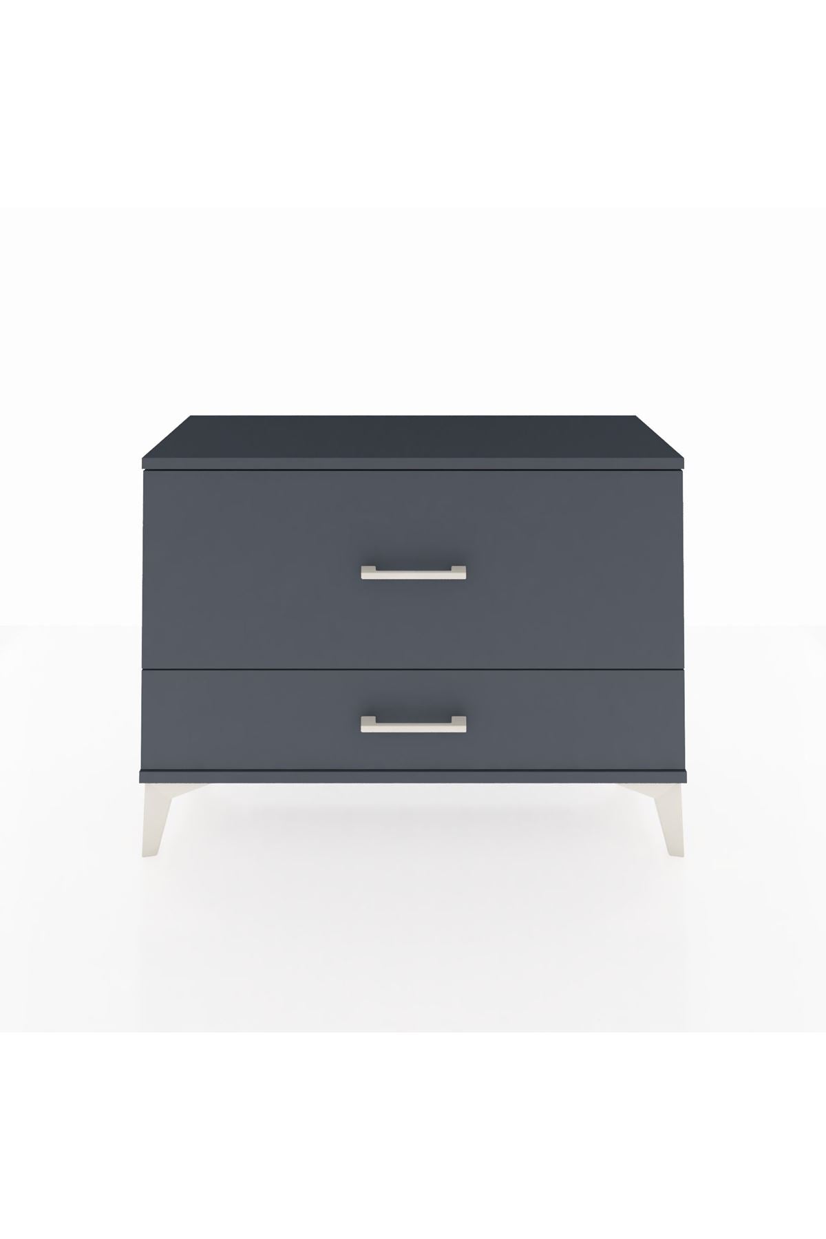 Arges Şifonyer 2 Çekmeceli 88x30x64 Antrasit-Antrasit