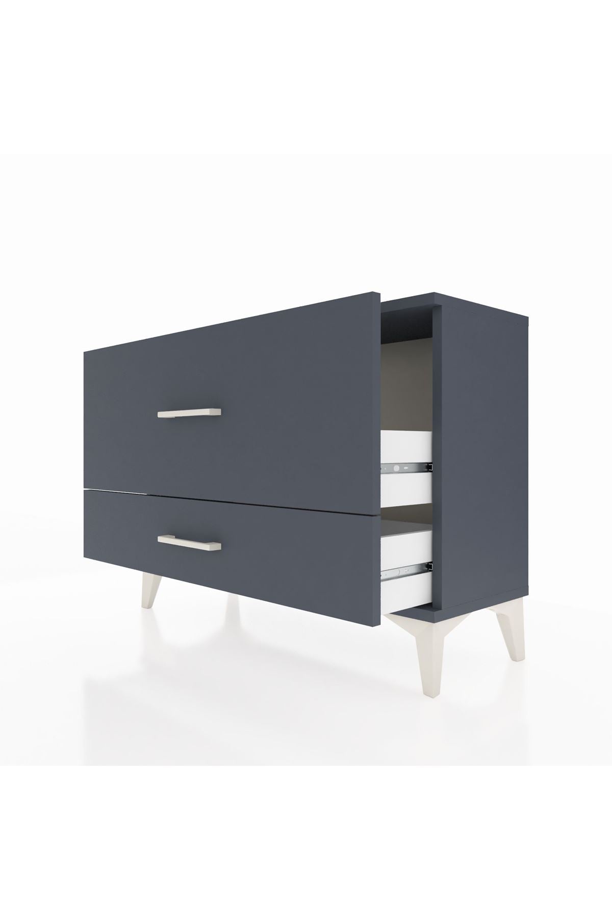 Arges Şifonyer 2 Çekmeceli 88x30x64 Antrasit-Antrasit