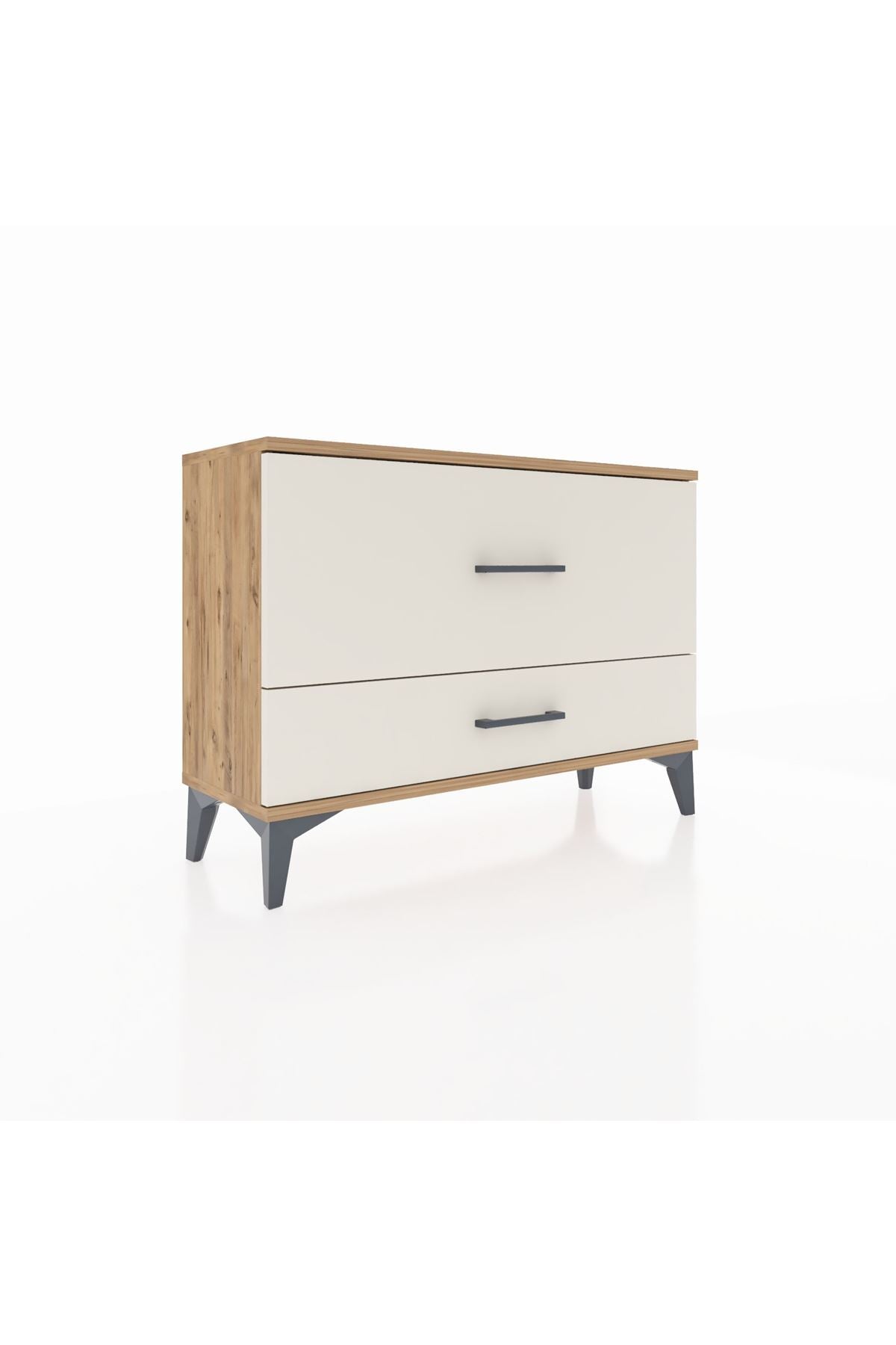 Arges Şifonyer 2 Çekmeceli 88x30x64 Çam-Aytaşı