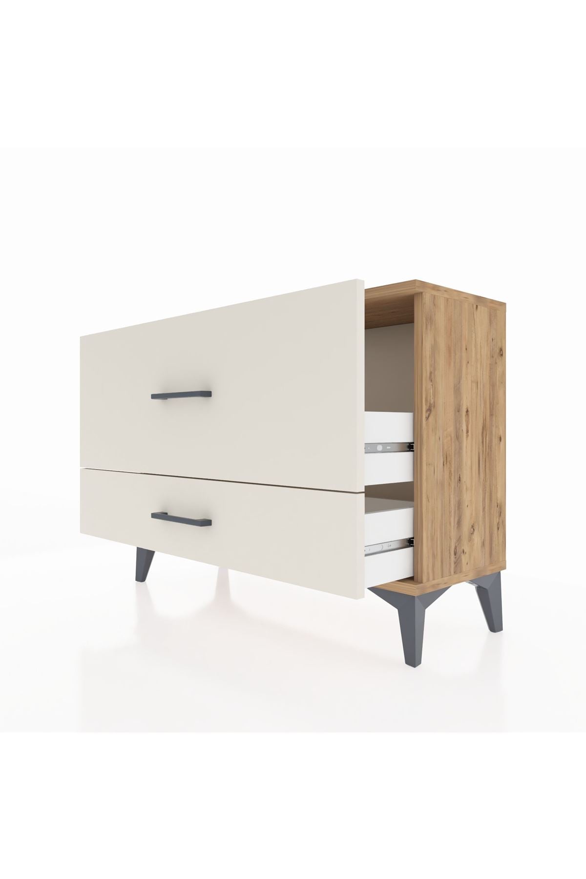 Arges Şifonyer 2 Çekmeceli 88x30x64 Çam-Aytaşı