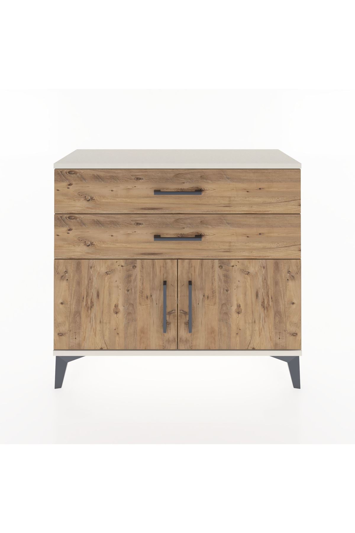 Arges Şifonyer Tek Raflı 2 Çekmeceli 2 Kapaklı 88x30x80 Aytaşı-Çam