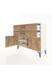 Arges Şifonyer Tek Raflı 2 Çekmeceli 2 Kapaklı 88x30x80 Aytaşı-Çam