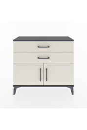 Arges Şifonyer Tek Raflı 2 Çekmeceli 2 Kapaklı 88x30x80 Antrasit-Aytaşı