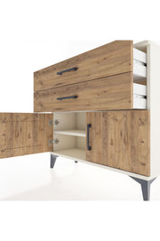 Arges Şifonyer Tek Raflı 2 Çekmeceli 2 Kapaklı 88x30x80 Aytaşı-Çam