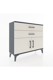 Arges Şifonyer Tek Raflı 2 Çekmeceli 2 Kapaklı 88x30x80 Antrasit-Aytaşı