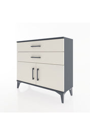 Arges Şifonyer Tek Raflı 2 Çekmeceli 2 Kapaklı 88x30x80 Antrasit-Aytaşı