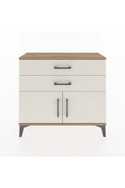 Arges Şifonyer Tek Raflı 2 Çekmeceli 2 Kapaklı 88x30x80 Çam-Aytaşı