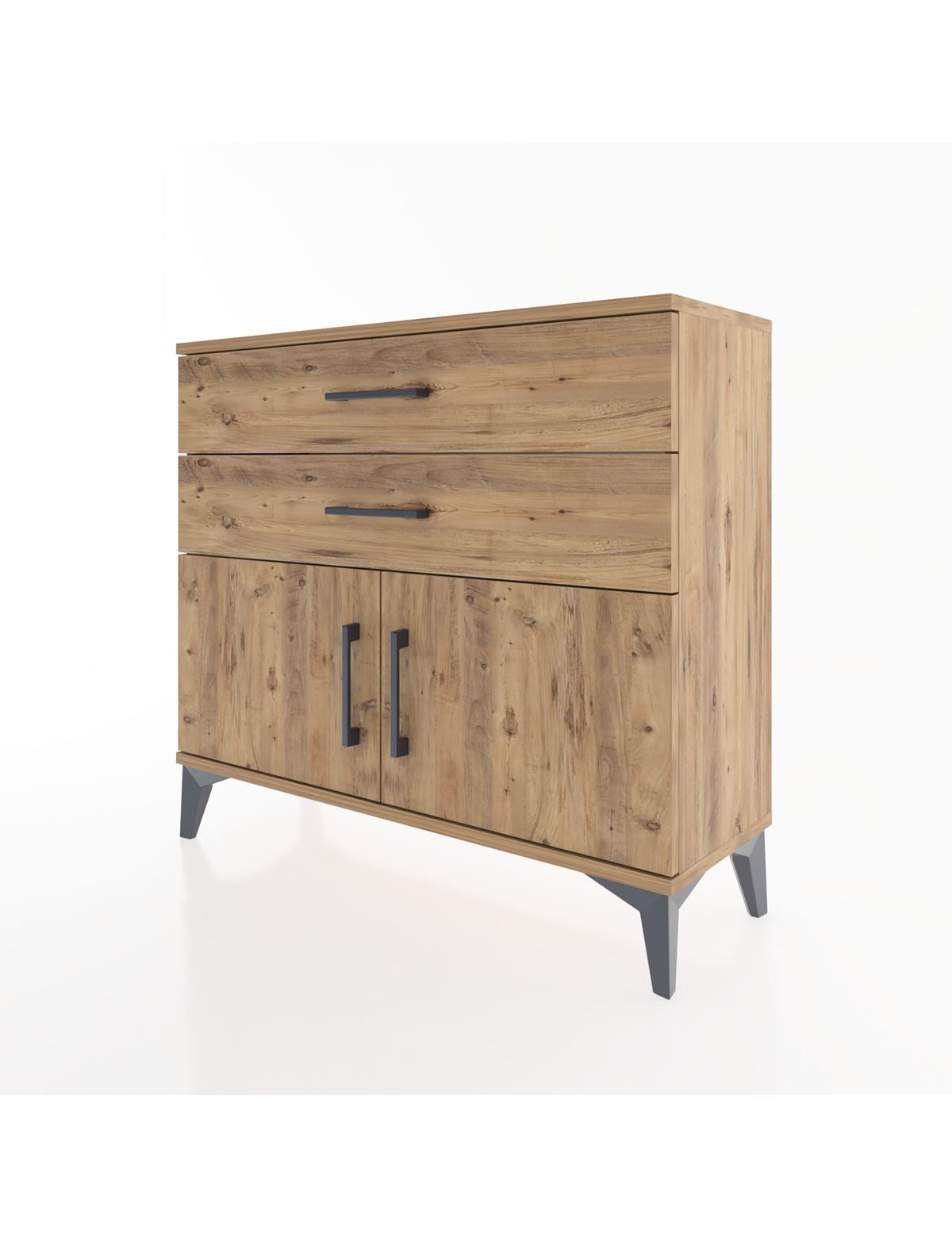 Arges Şifonyer Tek Raflı 2 Çekmeceli 2 Kapaklı 88x30x80 - S03M032V9A