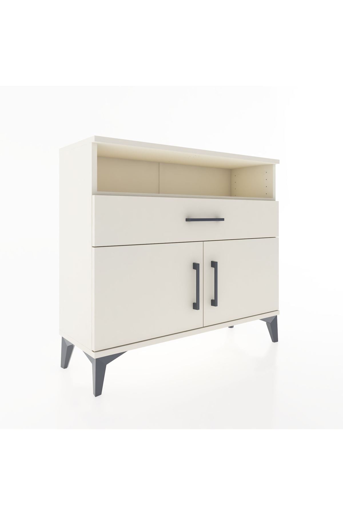 Arges Şifonyer 2 Raflı Tek Çekmeceli 2 Kapaklı 88x30x80 Aytaşı-Aytaşı