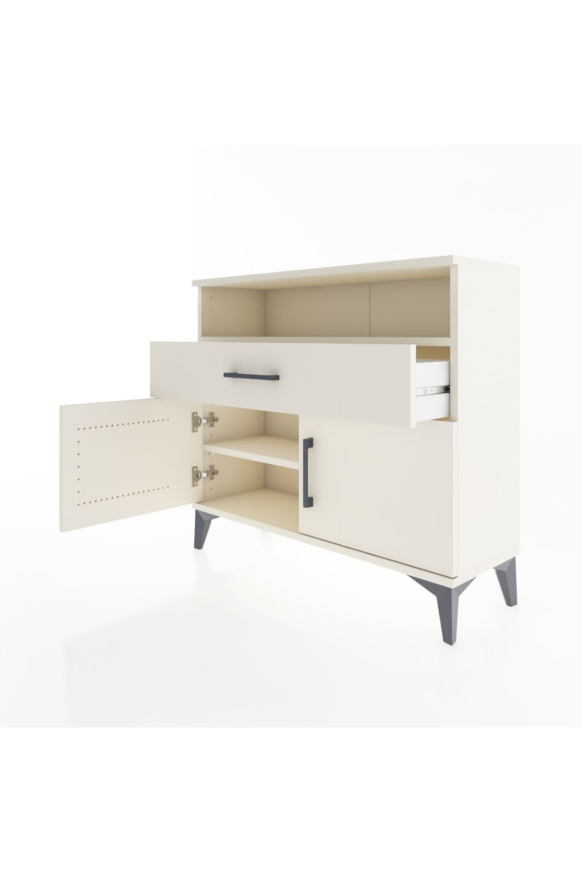 Arges Şifonyer 2 Raflı Tek Çekmeceli 2 Kapaklı 88x30x80 Aytaşı-Aytaşı