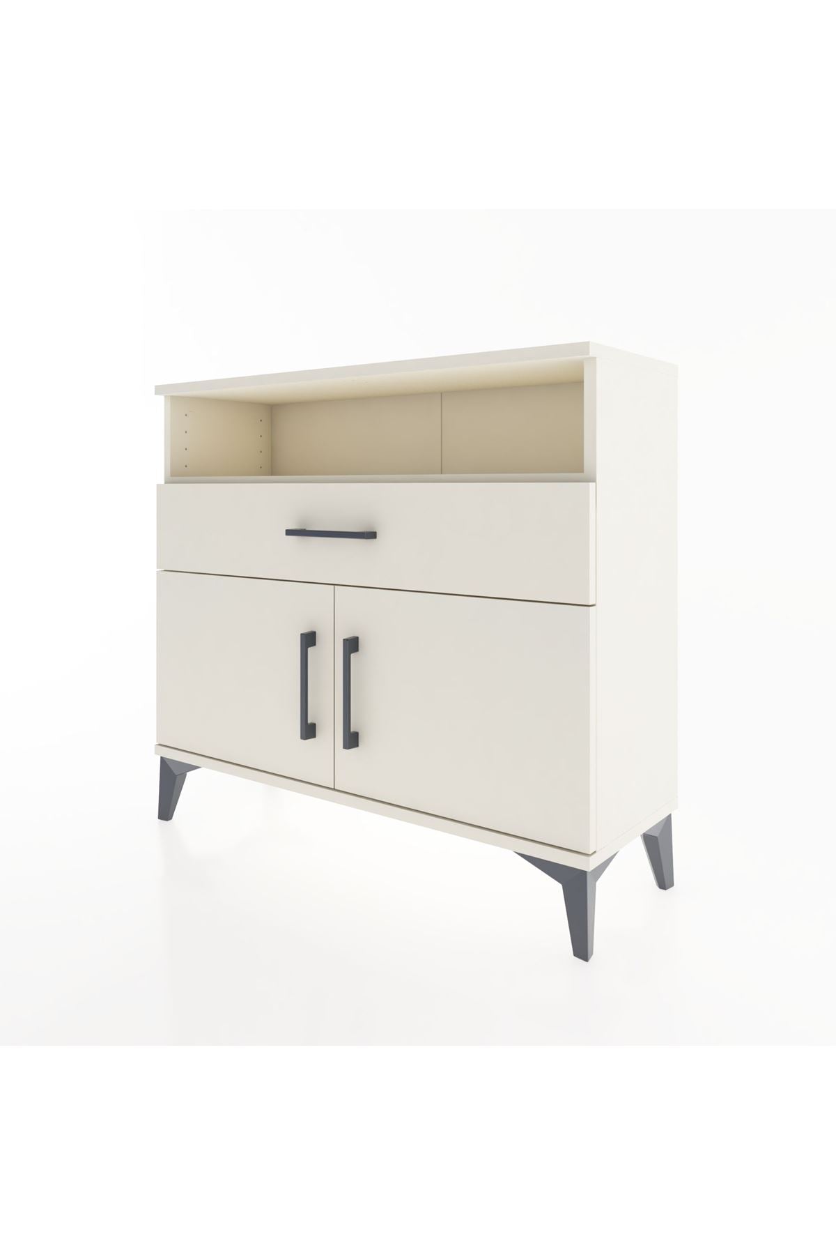 Arges Şifonyer 2 Raflı Tek Çekmeceli 2 Kapaklı 88x30x80 Aytaşı-Aytaşı