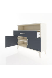 Arges Şifonyer 2 Raflı Tek Çekmeceli 2 Kapaklı 88x30x80 Aytaşı-Antrasit