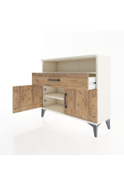 Arges Şifonyer 2 Raflı Tek Çekmeceli 2 Kapaklı 88x30x80 Aytaşı-Çam