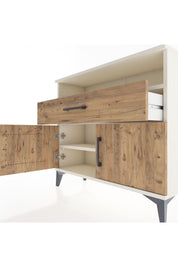 Arges Şifonyer 2 Raflı Tek Çekmeceli 2 Kapaklı 88x30x80 Aytaşı-Çam