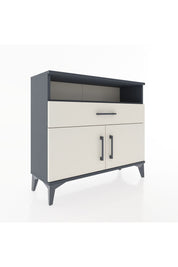 Arges Şifonyer 2 Raflı Tek Çekmeceli 2 Kapaklı 88x30x80 Antrasit-Aytaşı