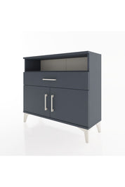 Arges Şifonyer 2 Raflı Tek Çekmeceli 2 Kapaklı 88x30x80 Antrasit-Antrasit