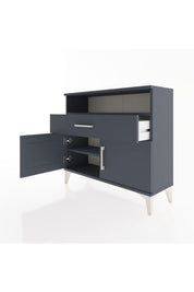 Arges Şifonyer 2 Raflı Tek Çekmeceli 2 Kapaklı 88x30x80 Antrasit-Antrasit