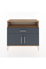 Arges Şifonyer 2 Raflı Tek Çekmeceli 2 Kapaklı 88x30x80 Çam-Antrasit