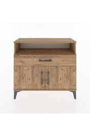 Arges Şifonyer 2 Raflı Tek Çekmeceli 2 Kapaklı 88x30x80 Çam-Çam