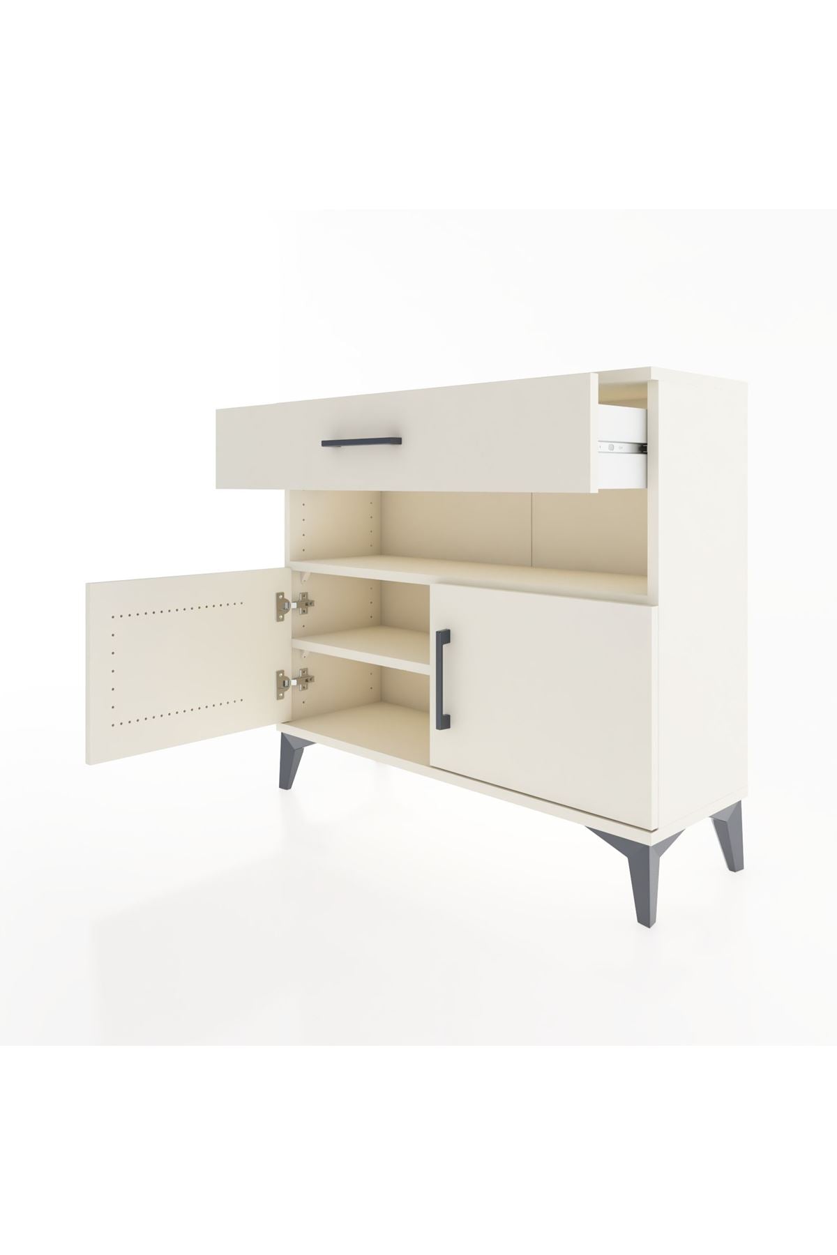 Arges Şifonyer 2 Raflı Tek Çekmeceli 2 Kapaklı 88x30x80 Aytaşı-Aytaşı