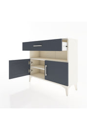 Arges Şifonyer 2 Raflı Tek Çekmeceli 2 Kapaklı 88x30x80 Aytaşı-Antrasit