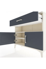 Arges Şifonyer 2 Raflı Tek Çekmeceli 2 Kapaklı 88x30x80 Aytaşı-Antrasit