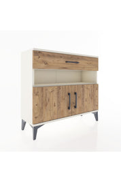 Arges Şifonyer 2 Raflı Tek Çekmeceli 2 Kapaklı 88x30x80 Aytaşı-Çam