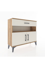 Arges Şifonyer 2 Raflı Tek Çekmeceli 2 Kapaklı 88x30x80 Çam-Aytaşı