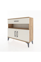 Arges Şifonyer 2 Raflı Tek Çekmeceli 2 Kapaklı 88x30x80 Çam-Aytaşı