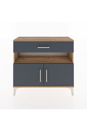 Arges Şifonyer 2 Raflı Tek Çekmeceli 2 Kapaklı 88x30x80 Çam-Antrasit