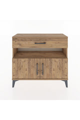 Arges Şifonyer 2 Raflı Tek Çekmeceli 2 Kapaklı 88x30x80
